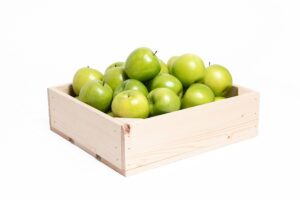 25 groene appels in kist