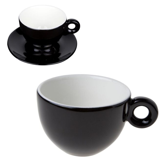Bola Cappuccino kop zwart-roomwit 20cl