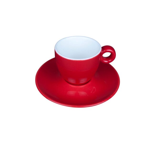 Bola Espresso SET kop+schotel rood-room 8cl