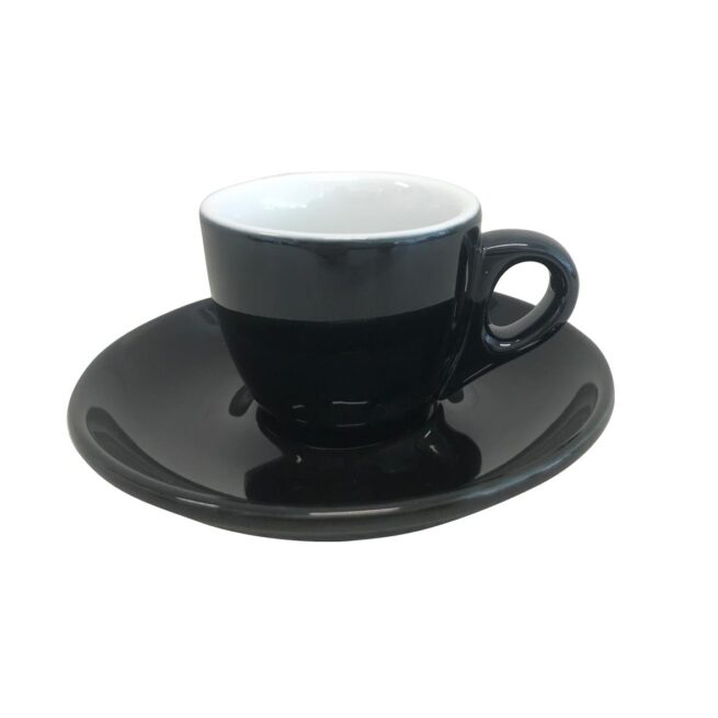 Style Espresso SET kop+schotel zwart 7cl