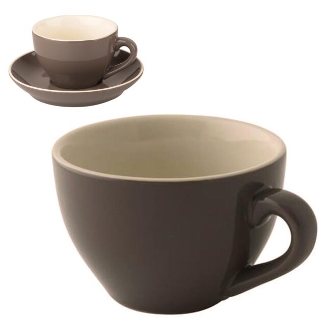 Robusta Cappuccino kop grijs 18cl