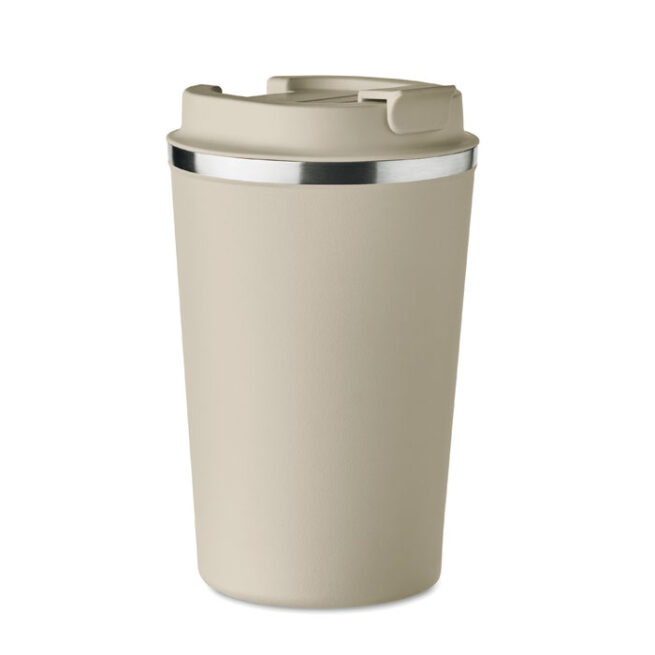 Luxe RVS Dubbelwandige Reisbeker To-Go 350ml Beige