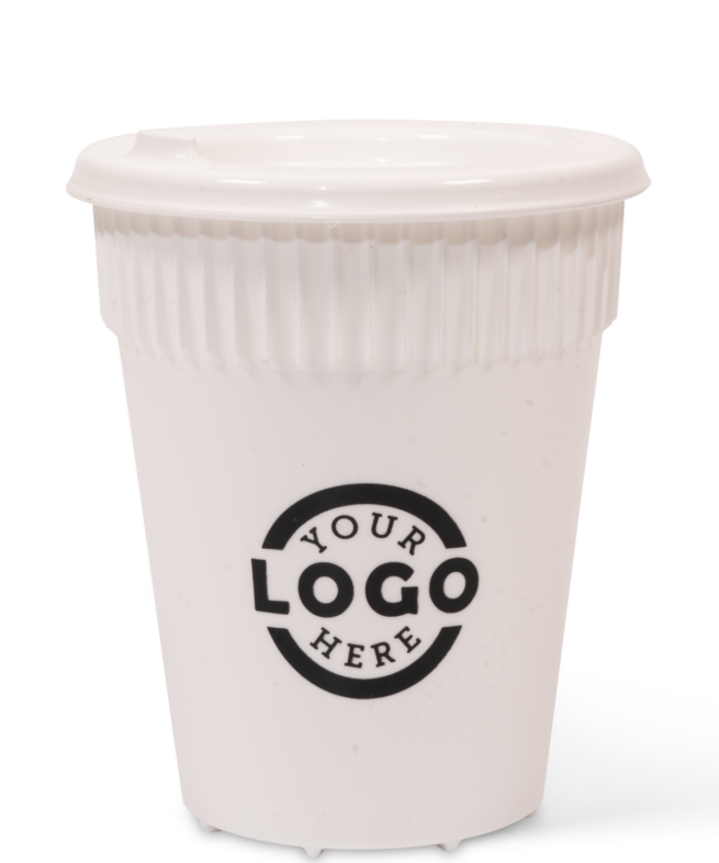 Herbruikbare NickNack Reisbeker To-Go 225ml-Wit