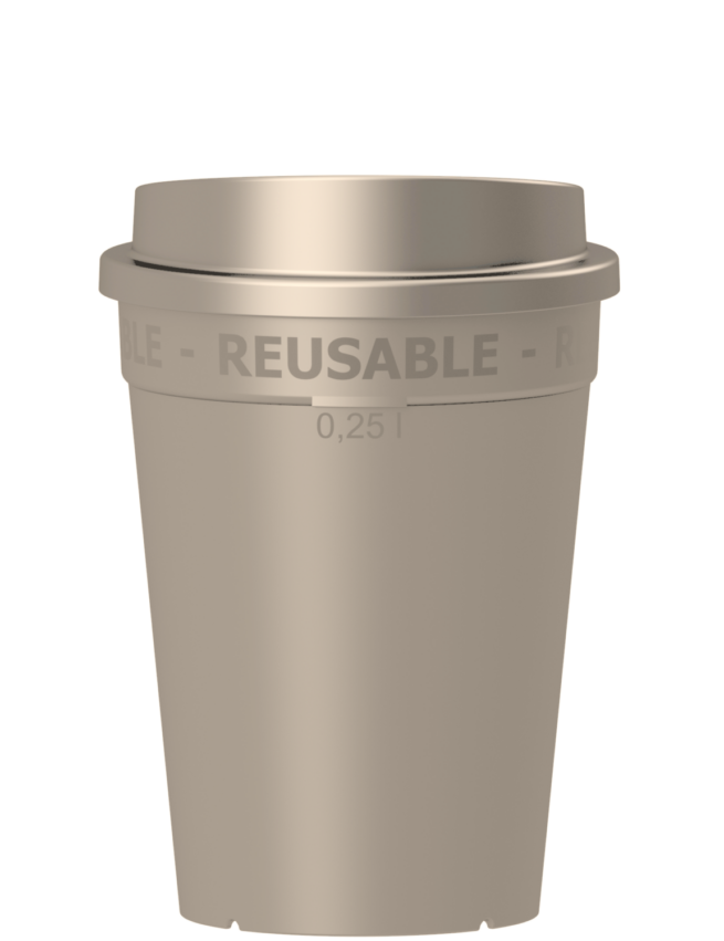 Zwarte drink deksel voor Ökocup To-Go beker 180ml en 225ml