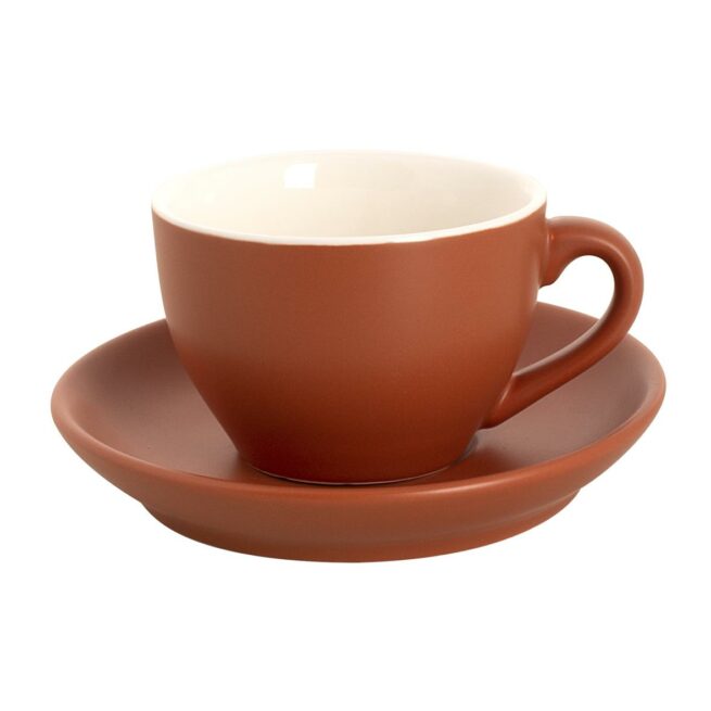 Robusta Cappuccino SET kop+schotel bruin 18cl
