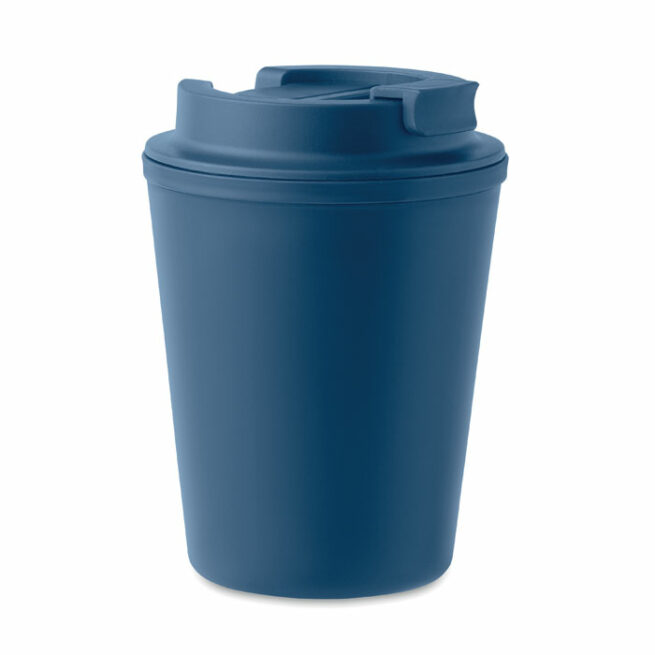 Dubbelwandige Reisbeker To-Go 300ml Petrol, clipsluiting