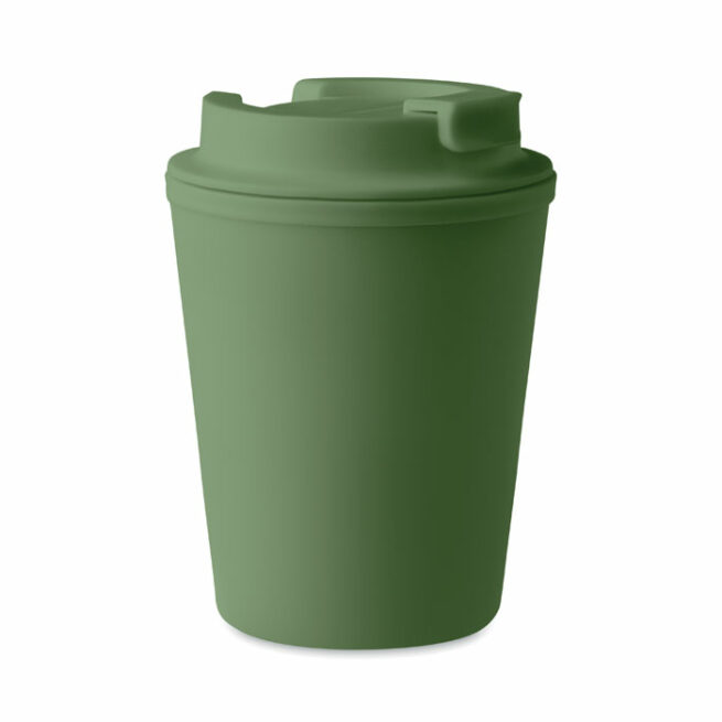 Dubbelwandige Reisbeker To-Go 300ml Groen, clipsluiting