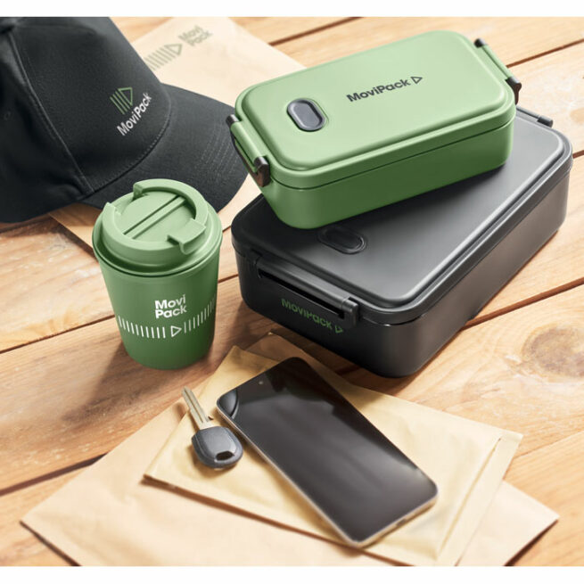 Dubbelwandige Reisbeker To-Go 300ml Groen, clipsluiting